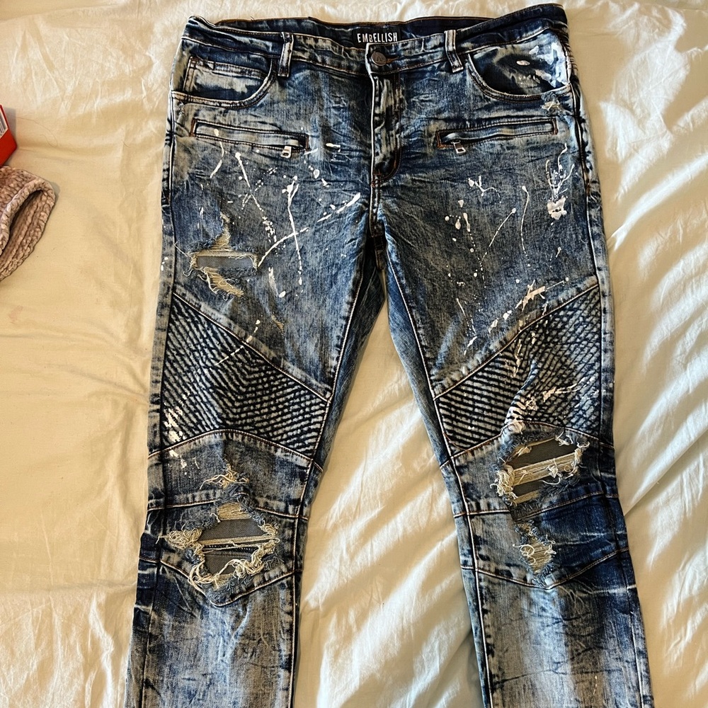 Mens Embelish Jeans Size 36